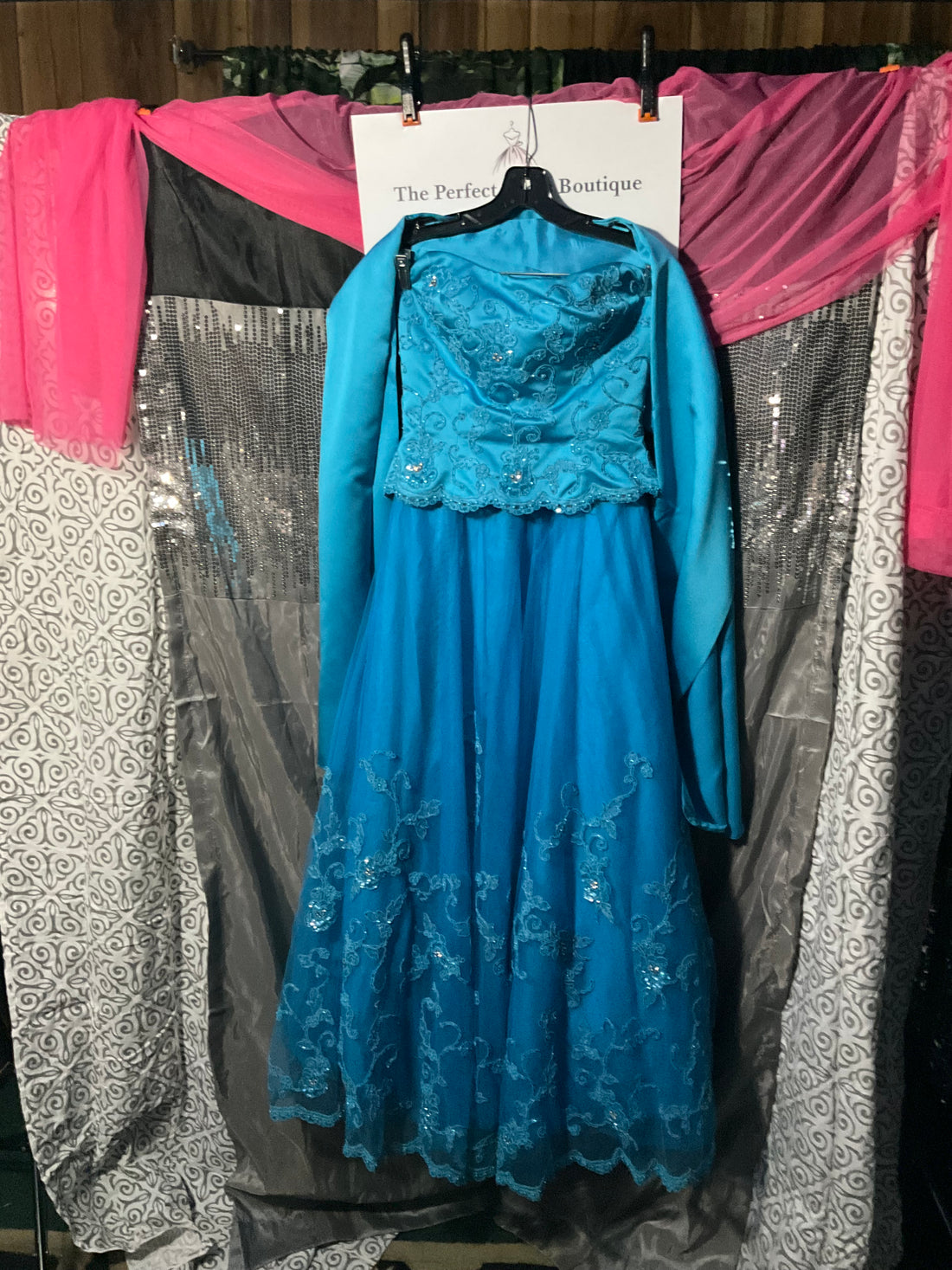2piece strapless gown
