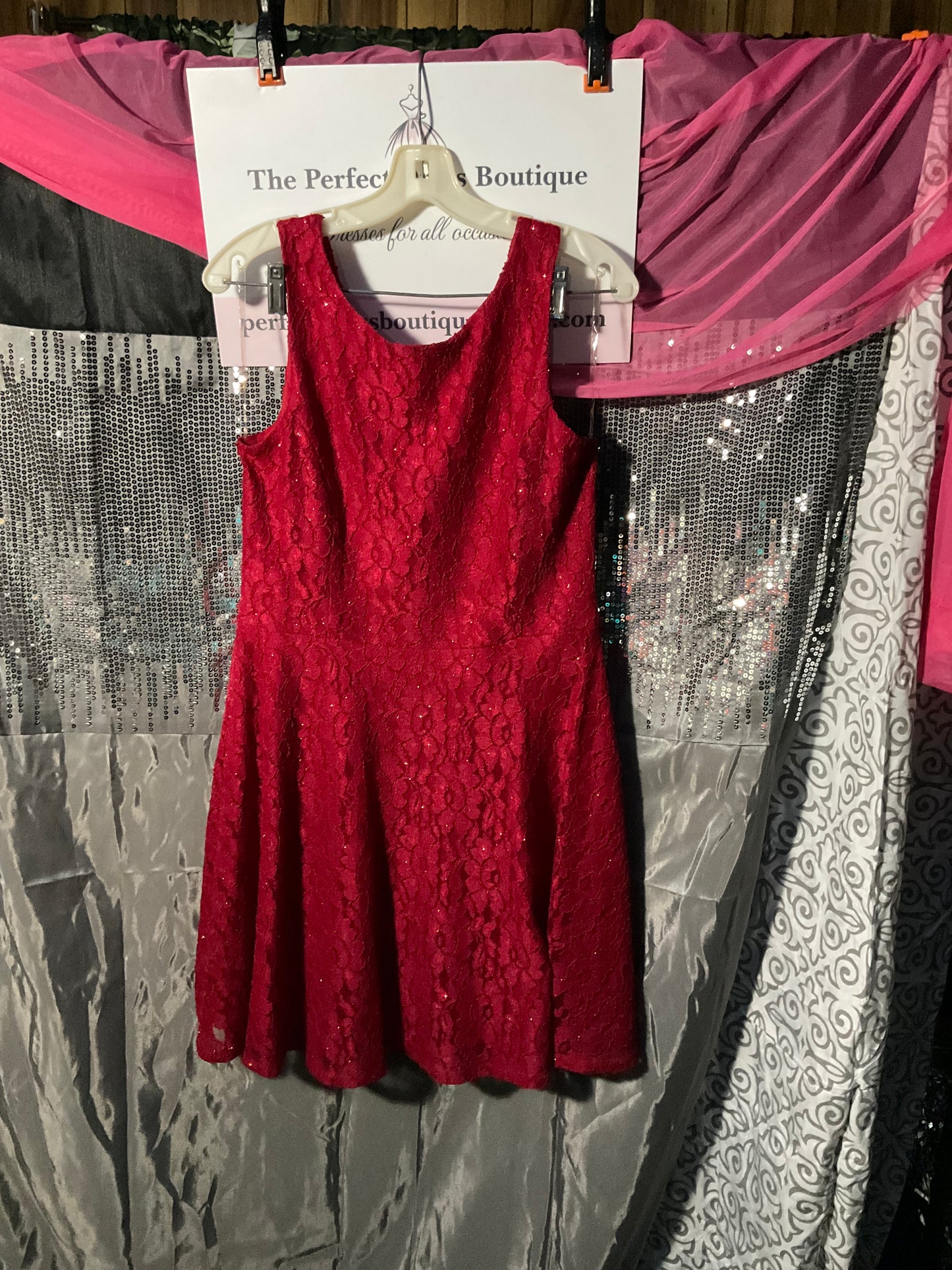 Red Sparkly Cocktail dress