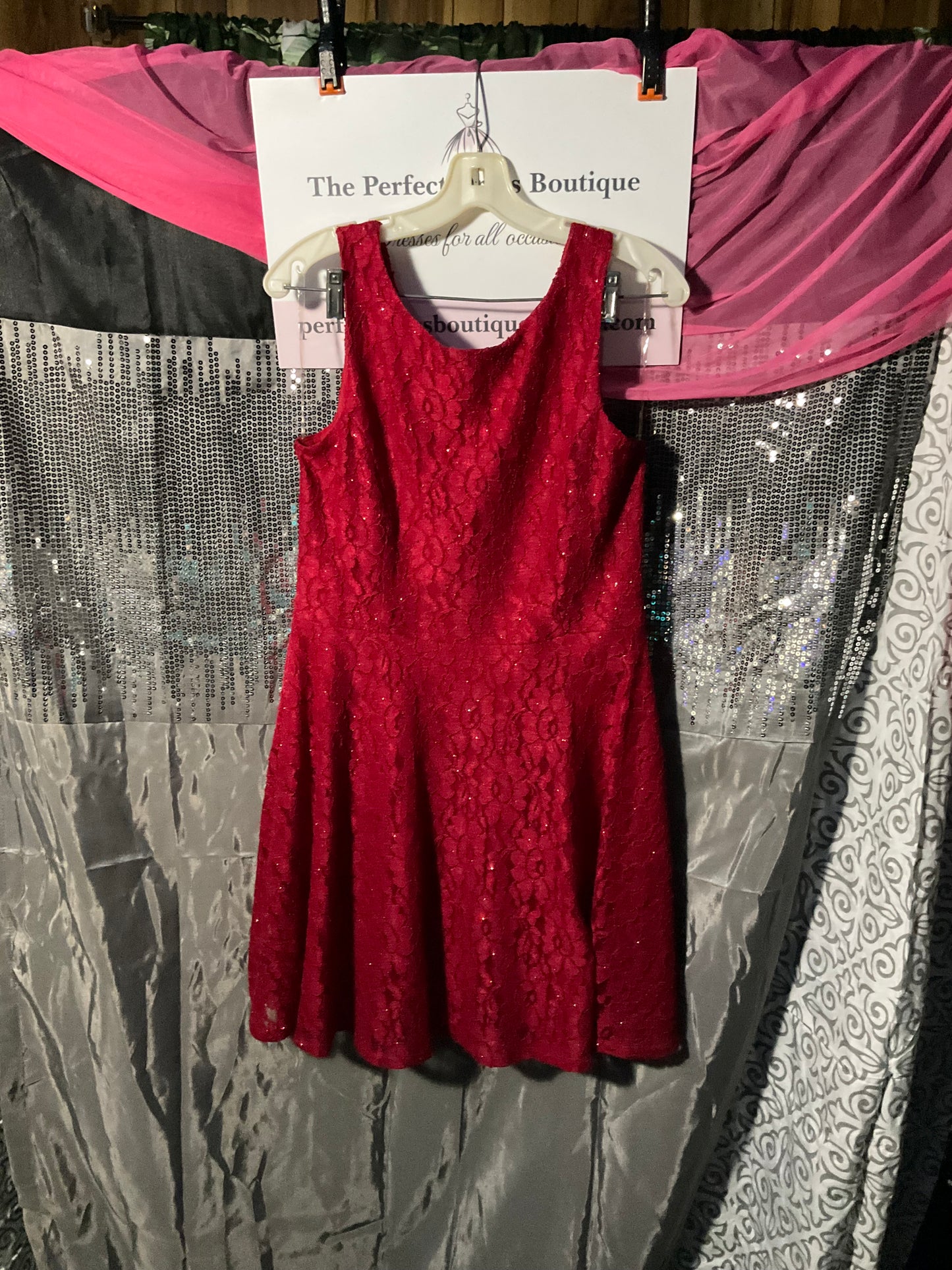 Red Sparkly Cocktail dress