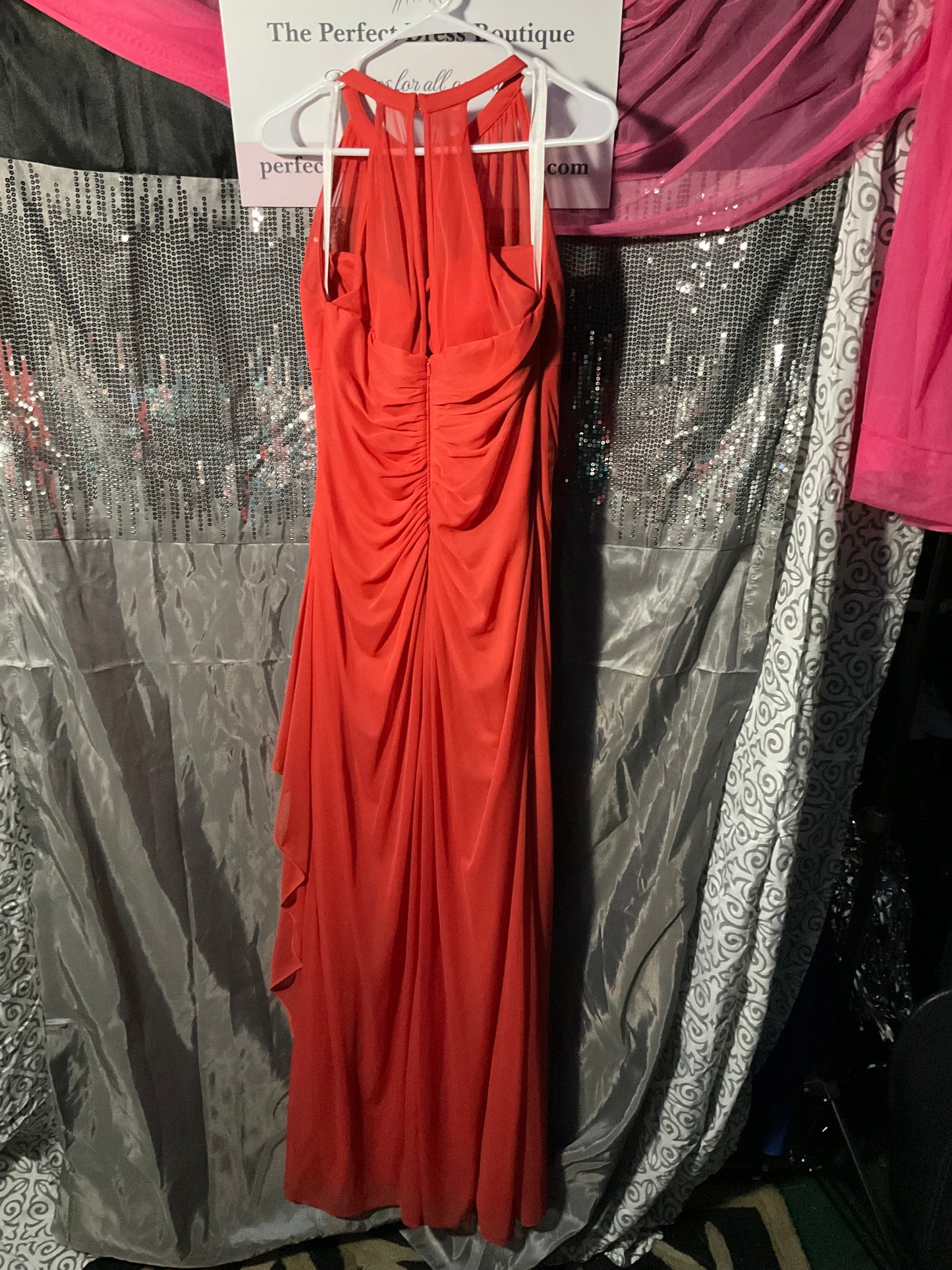 Gorgeous Orange color David’s Bridal Bridesmaid Dress