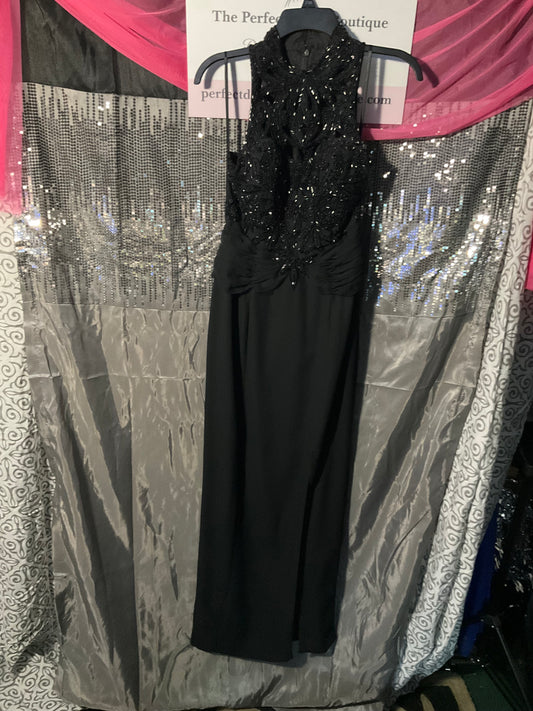 Beautiful Black sequins & sheer gown